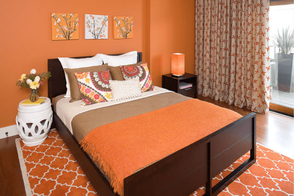 اتاق نارنجی - رنگ اتاق خواب عروس