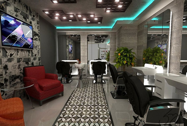 دکور آرایشگاه مردانه