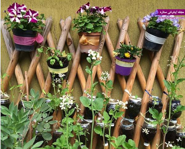 عکس  ایجاد باغ خانگی عمودی