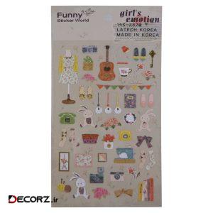 استیکر لَتِچ مدل girl emotion کد ۱۵S-Z82