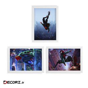 تابلو آرتیفن طرح  Spiderman کد ۱۲۴W مجموعه ۳ عددی