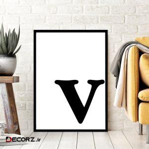 تابلو مدل حروف طرح v