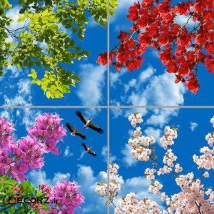 تایل سقفی آسمان مجازی مدل AY22009 سایز ۶۰*۶۰ بسته چهار عددی