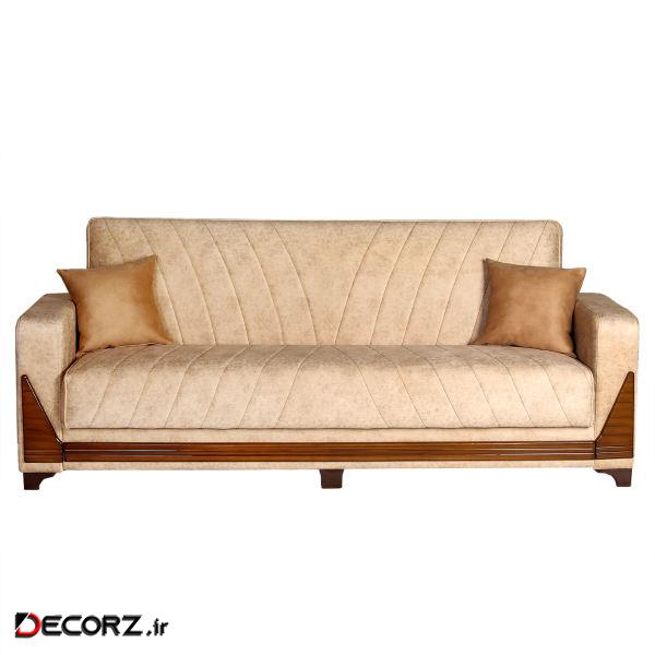 مبل تخت خواب شو سه نفره مدل مکعبی کد 10302 مبل تخت خواب شو سه نفره مدل مکعبی کد 10302