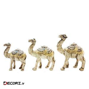 مجسمه طرح شتر کدV3490 مجموعه ۳ عددی مجسمه طرح شتر کدV3490 مجموعه ۳ عددی