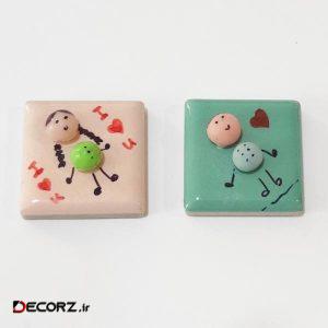 مگنت طرح عشق کد d3 مجموعه ۲ عددی