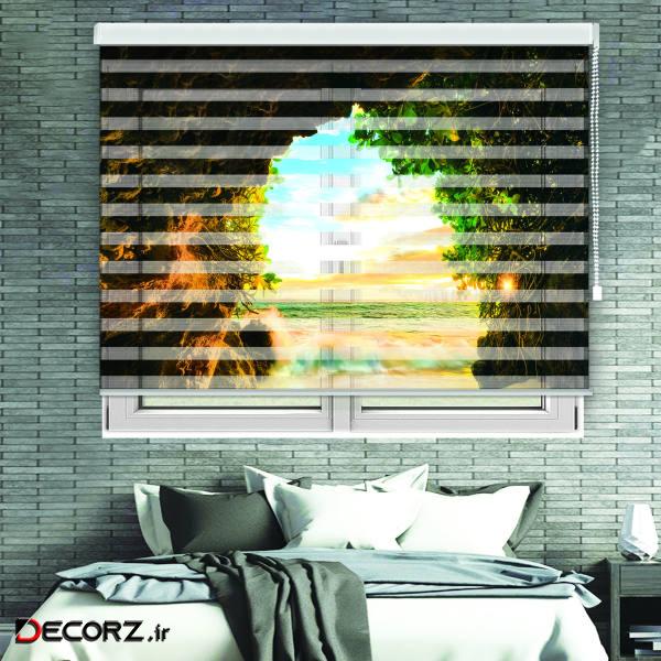 پرده زبرا مدل TD-37 سایز 220x250 سانتی متر
