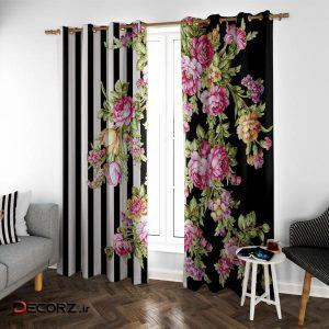 پرده مدل K5224-25 طرح سه بعدی سایز ۲۸۰×۱۵۰ سانتی متر