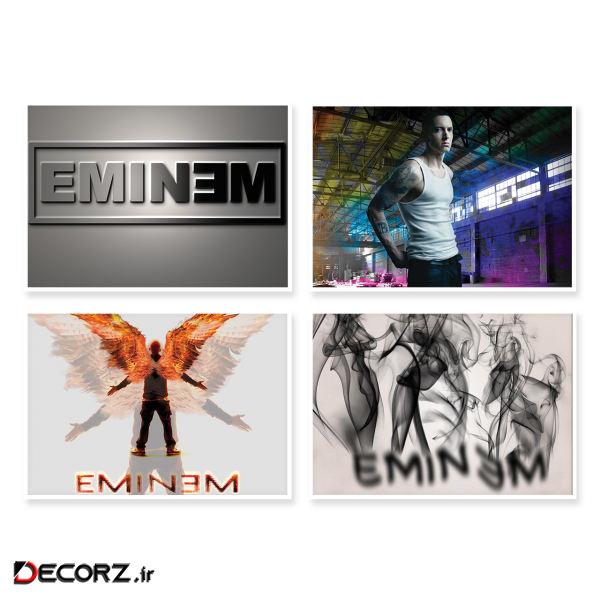 پوستر طرح Eminem کد A-1727 مجموعه 4 عددی