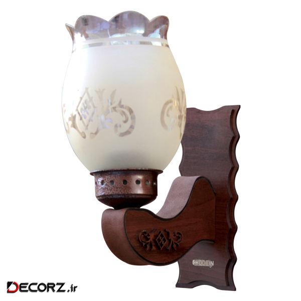 چراغ دیواری چوبین کد M 10 چراغ دیواری چوبین کد M 10