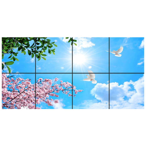 تایل سقفی آسمان مجازی طرح گل و برگ کد 0200 سایز 60x60 سانتی متر مجموعه 8 عددی تایل سقفی آسمان مجازی طرح گل و برگ کد 0200 سایز 60x60 سانتی متر مجموعه 8 عددی