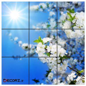 تایل سقفی آسمان مجازی طرح شکوفه و خورشید کد ۰۱۰۰ سایز ۶۰×۶۰ سانتی متر مجموعه ۹ عددی تایل سقفی آسمان مجازی طرح شکوفه و خورشید کد ۰۱۰۰ سایز ۶۰×۶۰ سانتی متر مجموعه ۹ عددی