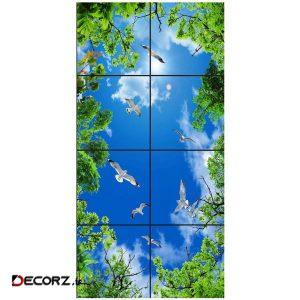 تایل سقفی آسمان مجازی طرح پرواز و درختان کد ۰۲۰۰ سایز ۶۰×۶۰ سانتی متر مجموعه ۸ عددی تایل سقفی آسمان مجازی طرح پرواز و درختان کد ۰۲۰۰ سایز ۶۰×۶۰ سانتی متر مجموعه ۸ عددی