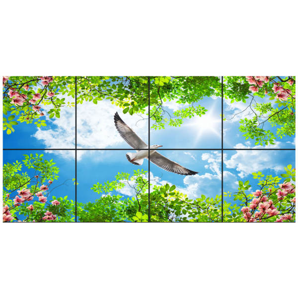 تایل سقفی آسمان مجازی طرح پرواز مرغ دریایی کد 0800 سایز 60x60 سانتی متر مجموعه 8 عددی تایل سقفی آسمان مجازی طرح پرواز مرغ دریایی کد 0800 سایز 60x60 سانتی متر مجموعه 8 عددی