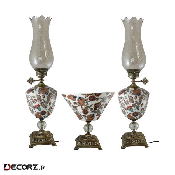 آباژور رومیزی مدل T162بسته 2 عددی به همراه میوه خوری آباژور رومیزی مدل T162بسته 2 عددی به همراه میوه خوری