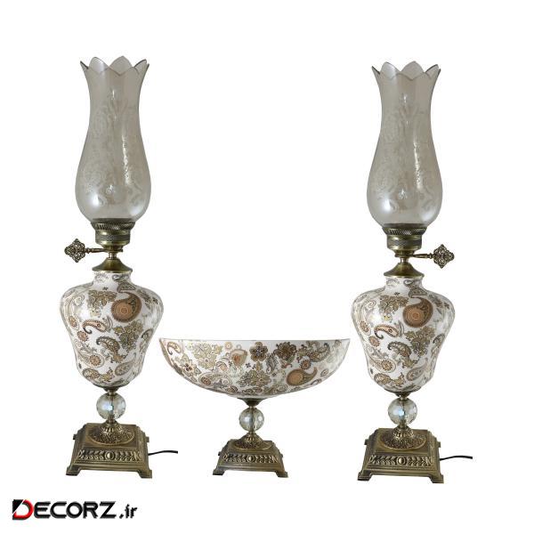 آباژور رومیزی مدل T189بسته 2 عددی به همراه میوه خوری آباژور رومیزی مدل T189بسته 2 عددی به همراه میوه خوری