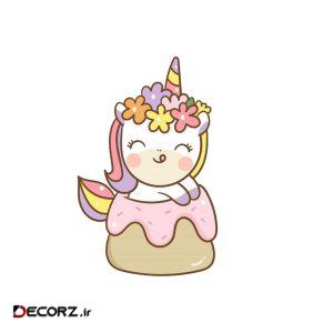 استیکر طرح یونی کورن کد ۸۹۸ استیکر طرح یونی کورن کد ۸۹۸