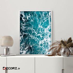 تابلو دیواری طرح موج دریا کد NS 002 تابلو دیواری طرح موج دریا کد NS 002