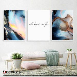 تابلو روما دیزاین طرح ابروباد و نوشته لاتین مدل A18d مجموعه ۳ عددی تابلو روما دیزاین طرح ابروباد و نوشته لاتین مدل A18d مجموعه ۳ عددی