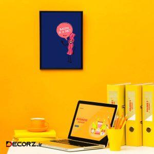 تابلو روما دیزاین طرح بیکن با نوشته لاتین مدل A103d تابلو روما دیزاین طرح بیکن با نوشته لاتین مدل A103d