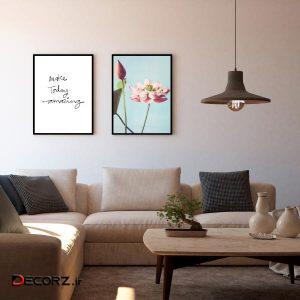 تابلو روما دیزاین طرح گل رز و نوشته لاتین مدل A97d مجموعه ۲ عددی تابلو روما دیزاین طرح گل رز و نوشته لاتین مدل A97d مجموعه ۲ عددی