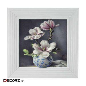 تابلو لوتوس طرح گل و گلدان تابلو لوتوس طرح گل و گلدان