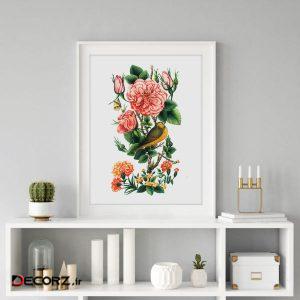 تابلو گل و مرغ مدل T15 تابلو گل و مرغ مدل T15