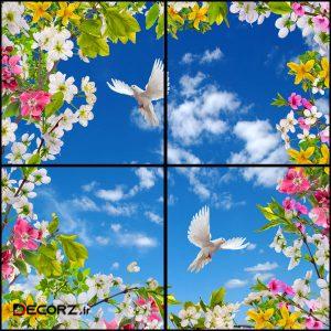 تایل سقفی آسمان مجازی مدل NB304 سایز ۶۰×۶۰ مجموعه ۴ عددی