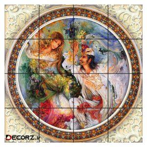 تایل سقفی طرح خسرو و شیرین کد ۰۱۰۰ سایز ۶۰×۶۰ سانتی متر مجموعه ۱۶ عددی تایل سقفی طرح خسرو و شیرین کد ۰۱۰۰ سایز ۶۰×۶۰ سانتی متر مجموعه ۱۶ عددی