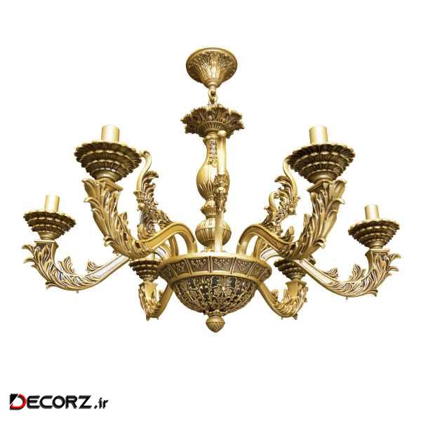 لوستر 6 شعله لوسترسازان مدل یاقوت کد L1300-6 لوستر 6 شعله لوسترسازان مدل یاقوت کد L1300-6