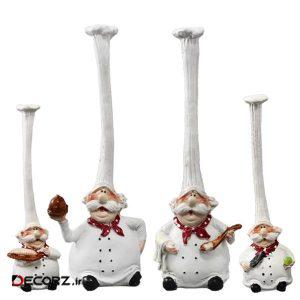 مجسمه آشپز کلاه بلندکد ۰۲۰۰۲۰۰۵۸ مجموعه ۴ عددی مجسمه آشپز کلاه بلندکد ۰۲۰۰۲۰۰۵۸ مجموعه ۴ عددی