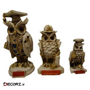 مجسمه طرح جغد مدل G5 مجموعه ۳ عددی مجسمه طرح جغد مدل G5 مجموعه ۳ عددی