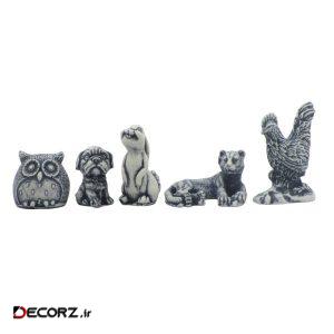 مجسمه طرح حیوانات مجموعه پنج عددی مجسمه طرح حیوانات مجموعه پنج عددی