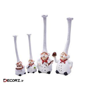 مجسمه طرح خانواده سر آشپز مجموعه ۴ عددی مجسمه طرح خانواده سر آشپز مجموعه ۴ عددی