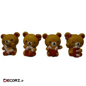 مجسمه طرح خرس مدل G1 مجموعه ۴ عددی مجسمه طرح خرس مدل G1 مجموعه ۴ عددی