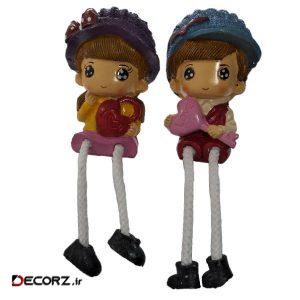 مجسمه طرح دختر و پسر کد ۰۶۷ مجموعه ۲ عددی مجسمه طرح دختر و پسر کد ۰۶۷ مجموعه ۲ عددی