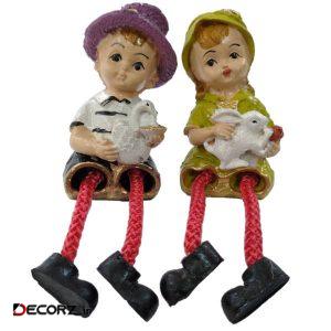 مجسمه طرح دختر و پسر کد ۰۷۱ مجموعه ۲ عددی مجسمه طرح دختر و پسر کد ۰۷۱ مجموعه ۲ عددی