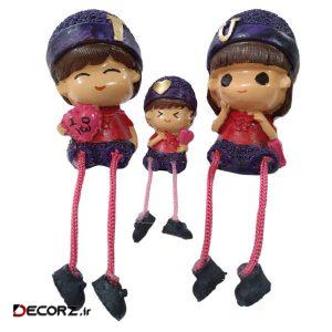 مجسمه طرح دختر پسر کد ۰۶۴ مدل پا شل مجموعه ۳ عددی مجسمه طرح دختر پسر کد ۰۶۴ مدل پا شل مجموعه ۳ عددی
