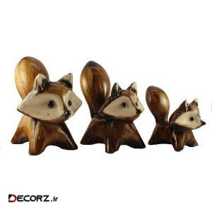 مجسمه طرح روباه مجموعه ۳ عددی مجسمه طرح روباه مجموعه ۳ عددی