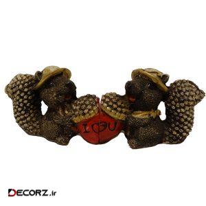 مجسمه طرح سنجاب مدل G2 مجموعه ۲ عددی مجسمه طرح سنجاب مدل G2 مجموعه ۲ عددی