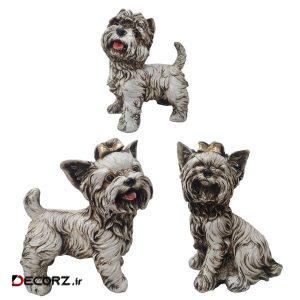 مجسمه طرح سگ خندان کد ۰۱۸ مجموعه ۳ عددی مجسمه طرح سگ خندان کد ۰۱۸ مجموعه ۳ عددی