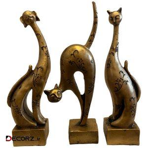 مجسمه طرح سگ و گربه مجموعه ۳ عددی مجسمه طرح سگ و گربه مجموعه ۳ عددی