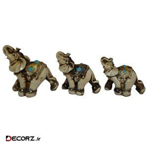مجسمه طرح فیل کد G 1 مجموعه ۳ عددی مجسمه طرح فیل کد G 1 مجموعه ۳ عددی