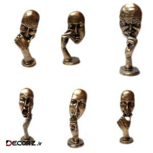 مجسمه طرح چهره های احساسی کد AS-1005 مجموعه ۶ عددی مجسمه طرح چهره های احساسی کد AS-1005 مجموعه ۶ عددی