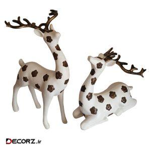 مجسمه لیلپار طرح آهو مدل DGN-0051 مجموعه دو عددی مجسمه لیلپار طرح آهو مدل DGN-0051 مجموعه دو عددی