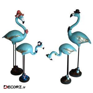 مجسمه لیلپار طرح فلامینگو مدل DGO-1060 A مجموعه چهار عددی مجسمه لیلپار طرح فلامینگو مدل DGO-1060 A مجموعه چهار عددی