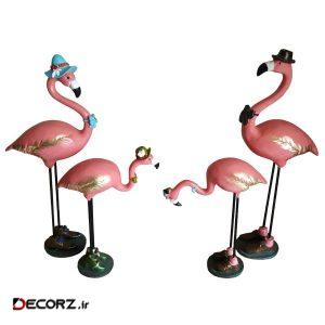مجسمه لیلپار طرح فلامینگو مدل DGO-1060 SU مجموعه چهار عددی مجسمه لیلپار طرح فلامینگو مدل DGO-1060 SU مجموعه چهار عددی