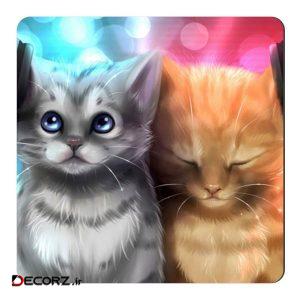 مگنت طرح نقاشی بچه گربه کد NIM111