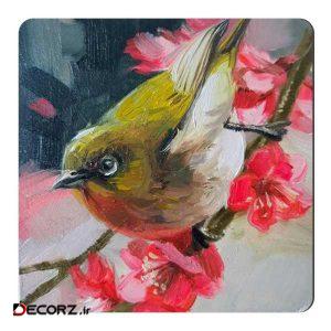 مگنت طرح پرنده و شاخه گل  کد wmg778