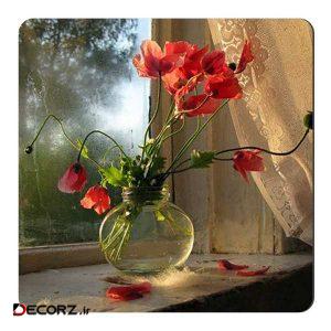 مگنت طرح گلدان شقایق کد wmg757